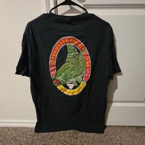 Columbia PFG Mens XL Black Performance Fishing Gear T Shirt Bass Fish Graphic